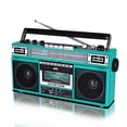 thumbnail image 5 of Radiocasetera QFX Turquesa Bluetooth con Conversión a MP3 y Ecualizador de 3 Bandas, 5 of 5