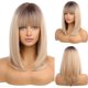thumbnail image 1 of Peluca europea y americana para damas, cabello corto rubio, fibra química, estilo africano, tocado, 1 of 5