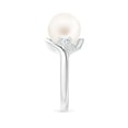 thumbnail image 3 of Angara Classic Freshwater Cultured Pearl Bypass Ring in 14K White Gold for Women | June Birthstone Jewelry for Her, 3 of 8