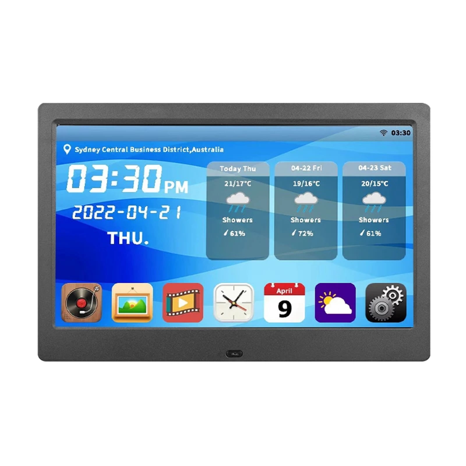 Weather Forecast Digital Photo Frame Intelligent Color Screen Perpetual Calendar Alarm Clock Calendar Temperature and Humid ,High Precision