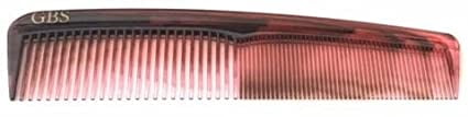 G.B.S Handmade Styling Grooming Comb - 7' Tortoise Coarse All Purpose Fine Dressing Comb - Smooth Tapered Teeth Cellulose Acetate, Everyday Hair Caretaker for all Men, Women, Kids