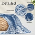 thumbnail image 3 of Blue Coastal Throw Pillow Cover 20 x 26 Inch Decorative Pillow Cover Summer Ocean Sea Waves Starfish Corals Lumbar Pillowcase Seasonal Rectangle Cushion Case for Couch Sofa Bed Living Room, 3 of 9