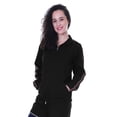 thumbnail image 6 of Moomaya Solid Zipper Jacket Womens Long Sleeve Jogger Track Top With Pockets, 6 of 8