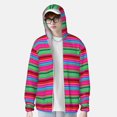 thumbnail image 2 of Lsque Colorful Mexican Stripes Pattern UPF 50+ Lightweight Sun Protection Men's Women's Long Sleeve Shirt, Hoodie Performance -3X-Large, 2 of 7
