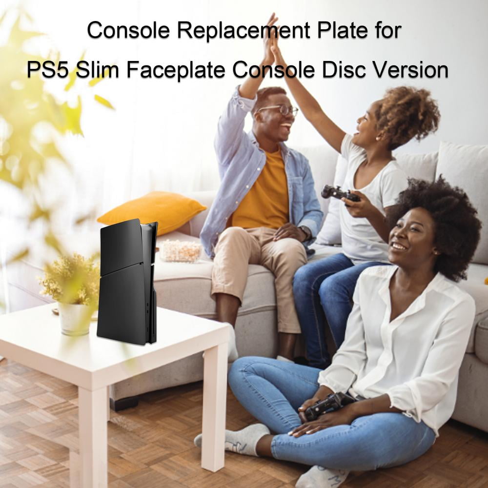 Replacement Plates for PS5 Slim Game Console, ABS Shell, Anti-Scratch Back Cover Plate-Red-for Digital Edition