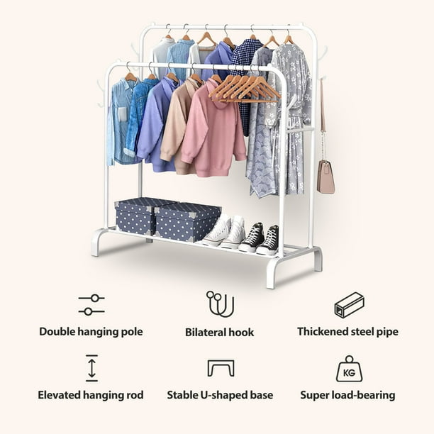 Clothes Rack, ALSO GO Portable Clothes Hanging Rack for Hanging