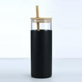 thumbnail image 2 of 500ml Water Cup with Lid Shatterproof Glass Assorted Iced Coffee Tumbler Straw Bottle for Home, 2 of 4