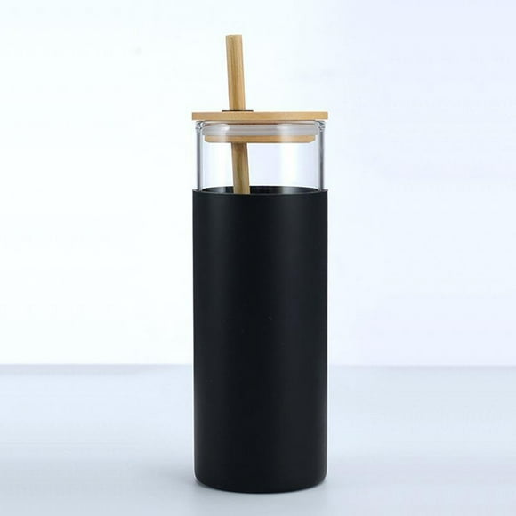 500ml Water Cup With Lid Shatterproof Glass Assorted Iced Coffee Tumbler Straw Bottle For Home Kitchen Cups Set Tumbler Cups Glass Vs Mug Mugs to Decorate And Coffee Cups for Women Oversized Cups for