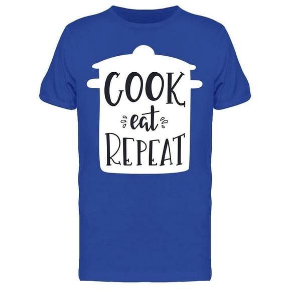Cook Eat Repeat T-Shirt Men -Image by Shutterstock, Male x-Large