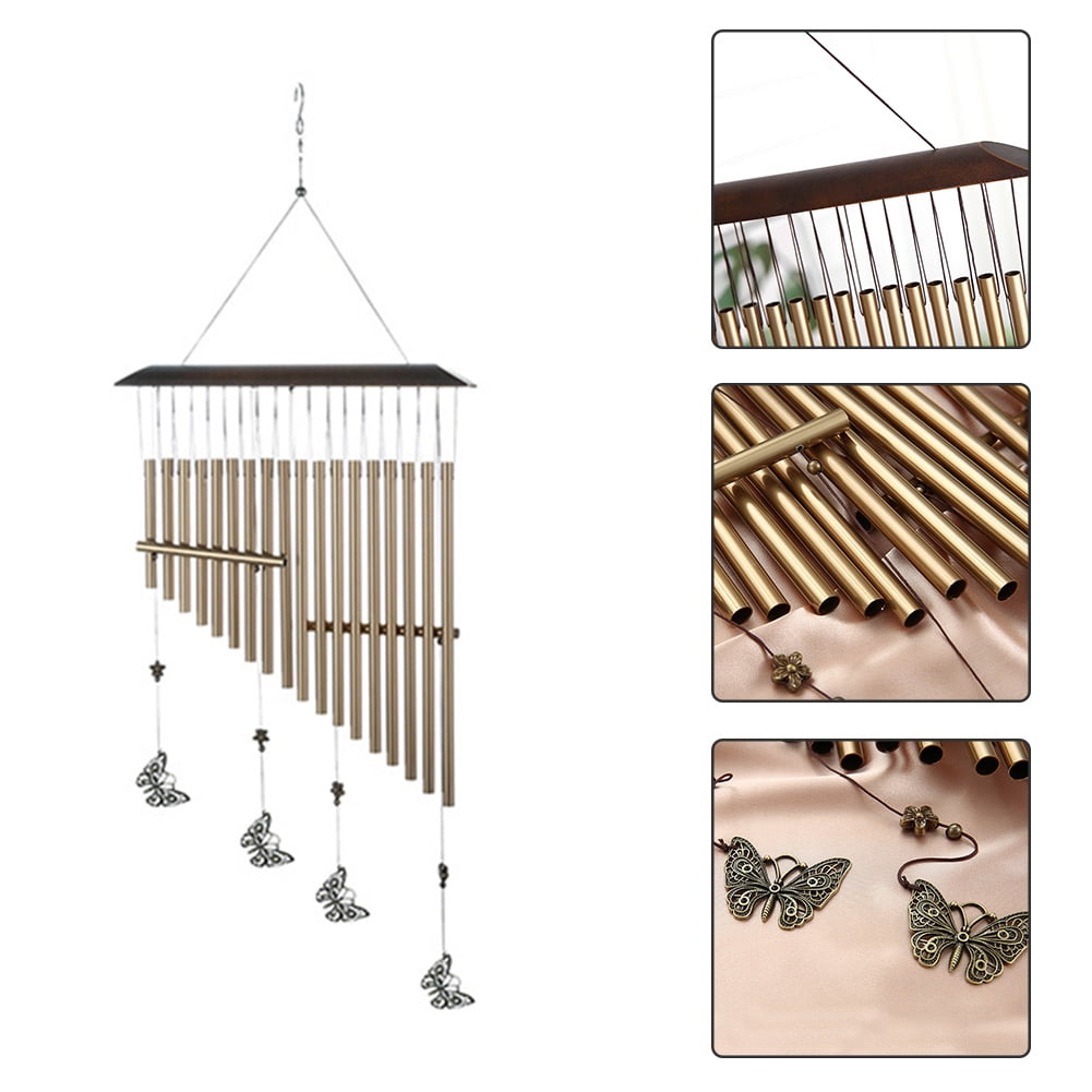 Wind Chimes 30" Outdoor Chimes with 18 Metal Hollow Tubes and Hanging