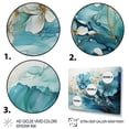 thumbnail image 3 of Designart "Teal Gold Fractal Mystic Mirage II" Modern Floater Framed Canvas Art Print, 3 of 7
