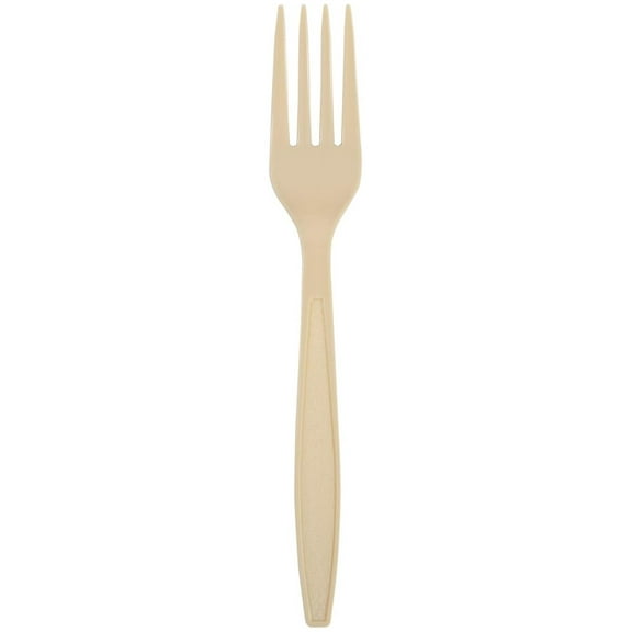 YeSayH Heavy Weight Polystyrene Forks, Champagne Colored, Case of 1000
