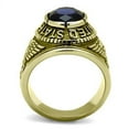 thumbnail image 4 of TK414707G - IP Gold(Ion Plating) Stainless Steel Ring with Synthetic Synthetic Glass in Montana Size 11, 4 of 8
