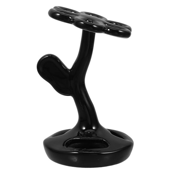 Amosfun Black Ceramic Toothbrush Holder Set for Home Bathroom Storage