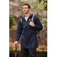 thumbnail image 2 of COOFANDY Men's Long Raincoat With Hood Rain Jacket Men Waterproof Jackets With Pockets, 2 of 5