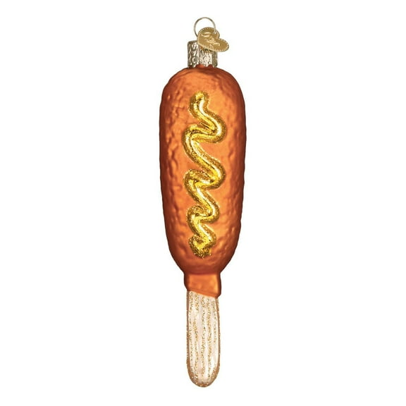 Old World Christmas Corn Dog Ballpark Foods Glass Blown Ornaments for Christmas Tree