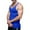Blue, variant on Men's Knitted Vertical Stripe Fitness Tank Top Slim Fit Athletic Racer Color Block Design for Sports and Mens Muscle Gym Tank Top Breathable Sleeveless Shirts for Active Men