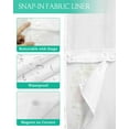 thumbnail image 3 of No Hook Shower Curtain with Snap in Liner, Spring Easter Hand Drawn Color Eggs Hotel Shower Curtains for Bathroom, Washable Shower Curtain Liner Set with Mesh Top Window, 72"x84", 3 of 6