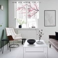 thumbnail image 5 of 2 Panels Kitchen Tier Curtains 39 Inch Length, Pink Cherry Blossom Grommets Window Treatment Curtain, Spring Branches Floral Watercolor Thermal Curtains Drapes for Living Room/Bathroom, 5 of 9