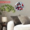 thumbnail image 5 of Decorative Clocks： Romantic Christmas Roses And Cardinals Snowman Wreath Glass Wall Clock ，Winter Decor Wall Clock for Homes, Bars, Offices, Man Caves, Garages, And Living Rooms. Also Makes A Great, 5 of 8