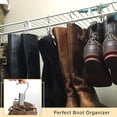 thumbnail image 4 of Coideal Ganchos para colgar botas, paquete de 8 ganchos para colgar ropa, organizador de ropa portátil de acero inoxidable, soporte para pantalones para armario de viaje, toalla (plateado), 4 of 5
