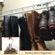 thumbnail image 4 of Coideal Ganchos para colgar botas, paquete de 8 ganchos para colgar ropa, organizador de ropa portátil de acero inoxidable, soporte para pantalones para armario de viaje, toalla (plateado), 4 of 5