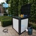 thumbnail image 7 of Easy Up50 Gallon Resin Deck Box, Lockable Patio Outdoor Storage Box for Furniture, Garden Tools and Tools Storage, Waterproof Outside Storage Boxes, 7 of 7