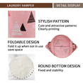 thumbnail image 3 of Laundry Basket, Collapsible Large Laundry Hamper Waterproof with Leather Handle, Dirty Clothes, Baby Kids Toy Storage Baskets Dorm, Color Triangle, 3 of 6