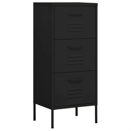 Casafoyer Storage Cabinet Black 16.7"x13.8"x40" Steel