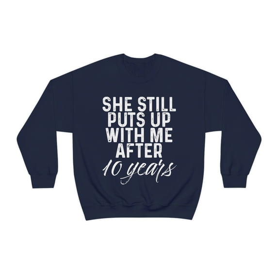 10th Anniversary Husband Sweatshirt, Gifts, Sweater Shirt