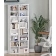 thumbnail image 3 of DVD Tower Storage Rack, 16-Shelf Media Storage Shelves with Adjustable Shelves 8-Tier DVD Stand Tower for Living Room Home Office, 3 of 14