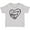 AC-Heather Grey, variant on Inktastic I Love My Mom and Dad in Black Chalk Heart Boys or Girls Baby T-Shirt