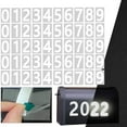 thumbnail image 2 of Mailbox Numbers for Outside, 10 Sets 0-9 Reflective Number Stickers with Sticky Tab for Easy Backing Separation (2 Inch),10 Sets x mailbox numbers (0-9) with sticky,White, 2 of 8