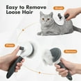 thumbnail image 3 of Prime Pets Cat Brush for Shedding, Self Cleaning Slicker Brush for Dogs Bunny Puppy Grooming, 3 of 7