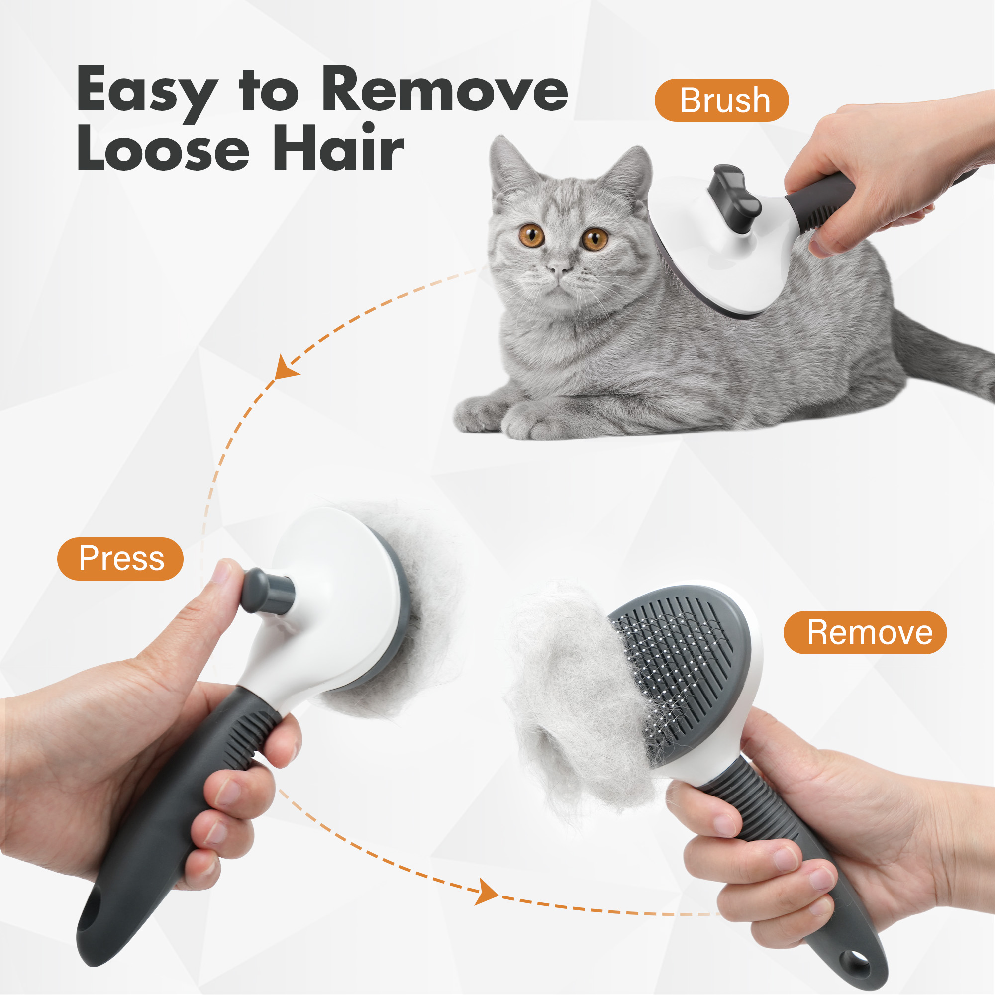 Prime Pets Self-Cleaning Slicker Brush photo 2