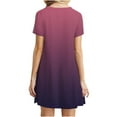 thumbnail image 6 of CaiJunJia Plus Size Summer Dresses for Women Casual T Shirt Dress Short Sleeve Swing Dresses with Pockets, 6 of 6