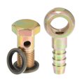 thumbnail image 1 of 1 Juego de adaptador de cabeza de bola de tornillo de enfriador de aceite de coche adaptador de perno de línea de freno Turbo M12x1.25 10mm OD con arandelas, 1 of 1
