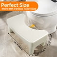 thumbnail image 3 of Toilet Stool Squat Adult,BUSATIA 6.7" Step Stool,Poop Stool Adult, Squatting Toilet Stool for Pooping,Pooping Stool for Bathroom,Toilet Step Stool Foot Stool,Non-Slip Potty Stool,Off White, 3 of 7