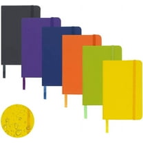 RETON Hardcover Journal, Assorted Colors, 3.7in x 5.5in, 160 Pages, 6 Count, 6 Pack