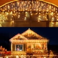 thumbnail image 5 of Guirnalda de luces LED navideñas para exteriores, guirnalda de luces de calle, cortina de luces de hadas de 3 a 20 m para bodas, patios, fiestas, decoración de Año Nuevo, 5 of 5