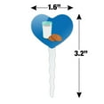thumbnail image 6 of Glass Of Milk and Cookies Heart Love Cupcake Picks Toppers Decoration Set of 6, 6 of 6