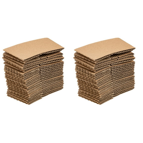 MERRYHAPY 100Pcs Khaki Heat-Insulation Cup Sleeves, Stylish and Coffee Cup Holders for Home and Office Use