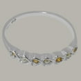 thumbnail image 6 of LBG British Made 18k White Gold Cultured Pearl & Citrine Womens Eternity Ring - 33 size options - Size 8.75, 6 of 9