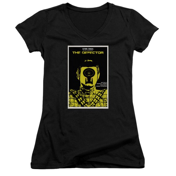 Star Trek Tng Season 3 Episode 10 Junior Women's V-Neck T-Shirt Black