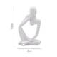 thumbnail image 3 of Escultura de pensador abstracto, artesanía, figuras, estatuas, decoración para el hogar y la oficina, regalos Blanco Derecha, 3 of 9