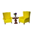 thumbnail image 2 of Juego de sofá americano en miniatura para casa de muñecas, muebles para casa de muñecas, escala 1/12, manualidades, mini adorno, juego de mesa y sofá Amarillo, 2 of 6