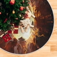 thumbnail image 5 of FMSHPON Fire Football Soccer Xmas Christmas Tree Skirt Stand Mat for Holiday Party Decoration Indoor Outdoor 48 inches, 5 of 6