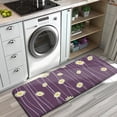 thumbnail image 3 of Purple Daisy Flower Wavy Lines Pattern Kitchen Rug Mat,Kitchen Runner Rugs Non Skid Washable,Decorative Kitchen Floor Mats for Kitchen,Sink,Laundry,17"x47.2", 3 of 7