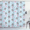 thumbnail image 1 of Ambesonne Ballerina Shower Curtain, Panda Ballerina in Dress, 69"Wx70"L, Pale Blue Charcoal Grey, 1 of 3