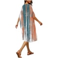 thumbnail image 5 of Avrnliq Womens White Boho Kimono Swimsuit Cover Up - Oversized Midi Length Breathable Open Front Cover Up,Size S, 5 of 5